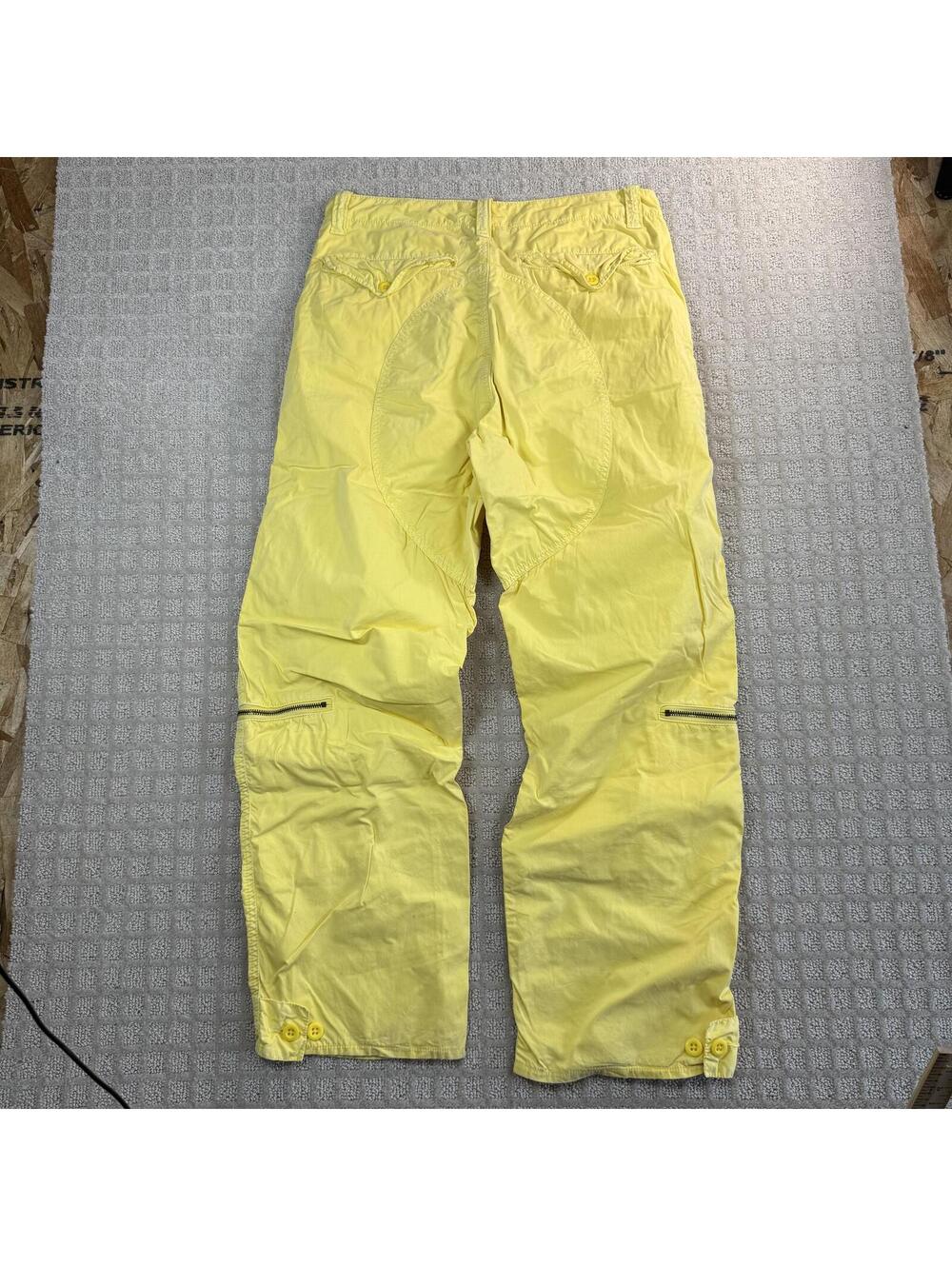 vintage polo ralph lauren yellow cargo pants 32 - Picture 8 of 9